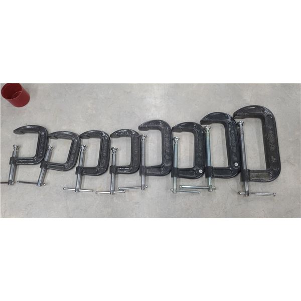 EIGHT C CLAMPS 2 1/2 TO 6"