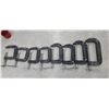 Image 1 : EIGHT C CLAMPS 2 1/2 TO 6"