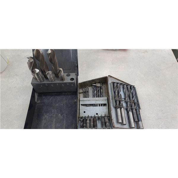 TWO CASES OF METAL DRILL BITS