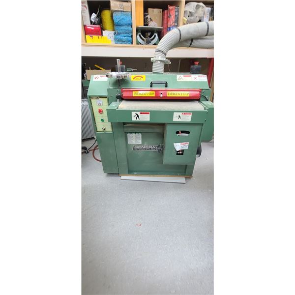 GENERAL INTERNATIONAL 24" DOUBLE DRUM SANDER MODEL 15-240 220V SINGLE PHASE LEHMAN (USA) MOTOR APPRO
