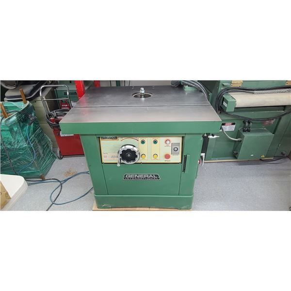 GENERAL INTERNATIONAL 1 1/4" WOOD SPINDLE SHAPER MODEL 40-450 - SINGLE PHASE- 220V - ACCESSORIES TO
