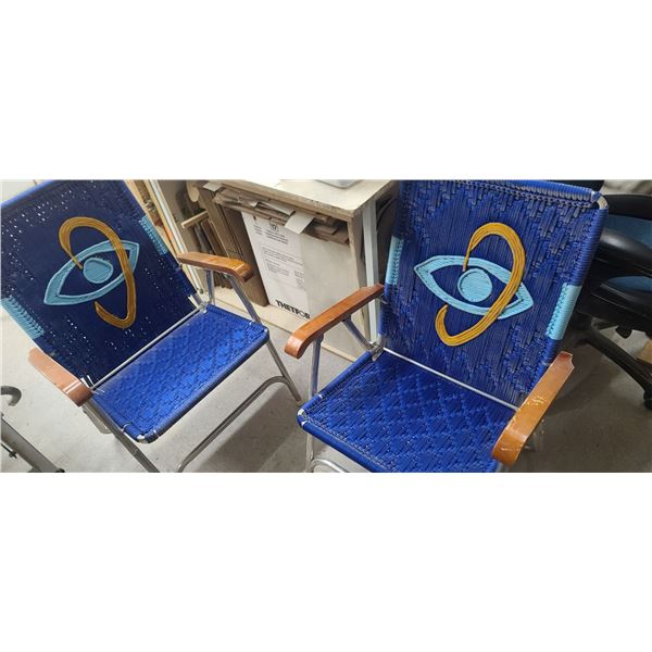 TWO ALUMINIUM LIGHT WEIGHT LAWN CHAIRS