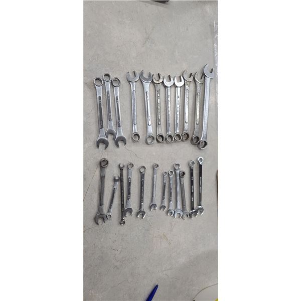 QTY 33 MISCELLANEOUS COMINATION WRENCHES 5/8 TO 1/4"