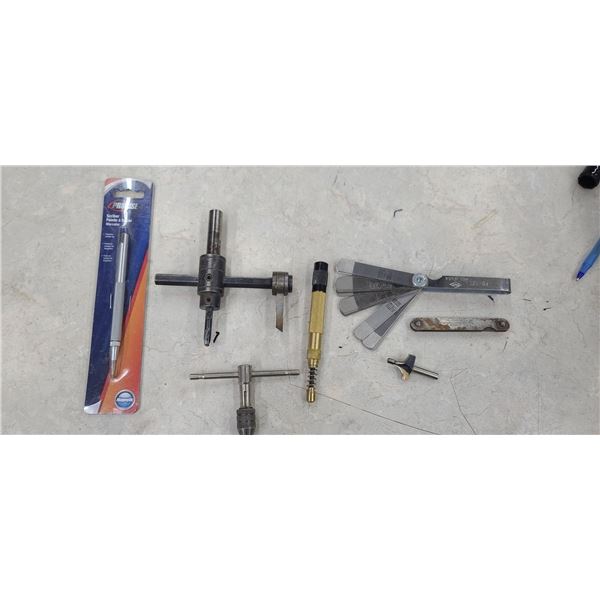 FLY CUTTER UP TO 1 1/2" 8" WHOLE IN SELECT METAL - SMALL TAP WRENCH, SCRIBE, STEP FEELER GAGES AND I