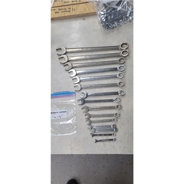 COMBO WRENCHES 1/4"  TO 1 1/4" MOSTLY GRAY ALLOY CANADA