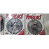 Image 8 : ASSORTMENT OF FREUD BLADES - TWO 7 1/4" AND THREE 12" ULTRA FINE CROSS CUT - LASER CUT BLADE AND SUP