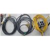 Image 2 : THREE EXTENSION CORDS: TWO 15' MULTI END AND ON SINGLE PLUG CORD