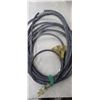 Image 4 : THREE EXTENSION CORDS: TWO 15' MULTI END AND ON SINGLE PLUG CORD