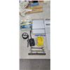 Image 1 : ASSORTED LOT: VELCRO, NOMA TIMER, 18GA MACHINISTS WIRE, FIRE EXTINGUISHER DATA TAGS, WRENCHES ANDCLI