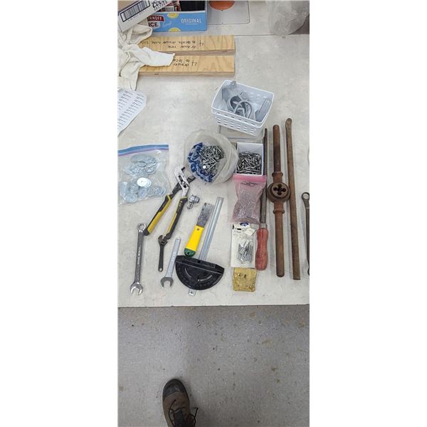 MISC. WRENCHES, POP RIVETS, CHANNEL FILE, AND OTHER PLEASES EE IMAGES FOR MORE DETAILS