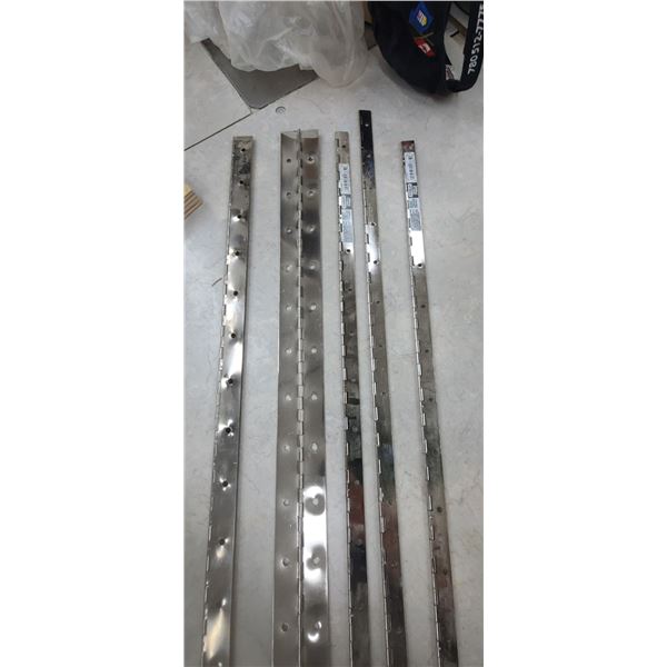 THREE 6' (72") X 1 1/4"  AND TWO 68" X 2" CONTINUOUS HINGES