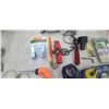 Image 13 : MISC LOT: CHALK LINE, POST LEVEL, PULLEYS, RATCHET STRAP AND MORE. PLEASE SEE IMAGES FOR MORE DETAIL