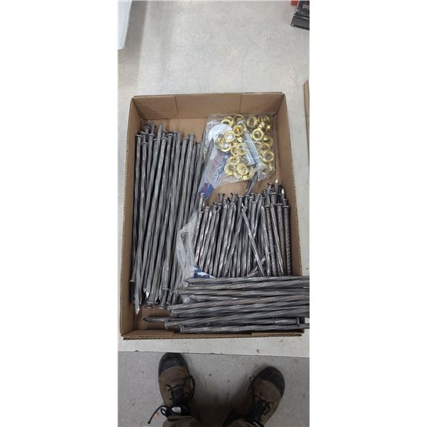 LARGE LOT OF 8,10,12" SPIRAL NAILS