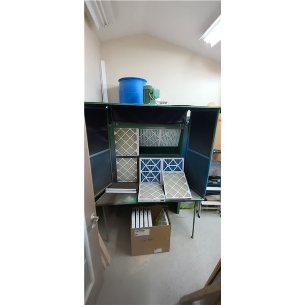 GENERAL INTERNATIONAL PAINT BOOTH MODEL 10-900M2  3HP - 220V -  SINGLE PHASE  -  RPM 1740 –