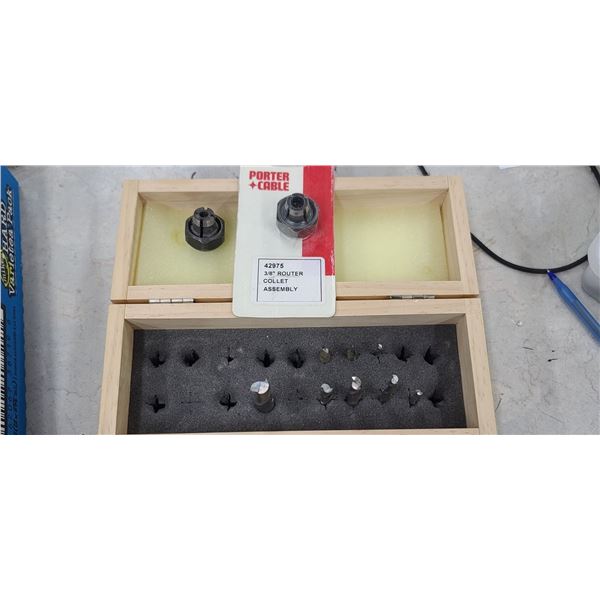 LEIGH ROUTER BITS FOR BOX JOINTS SET COMES WITH PORTER CABLE 3/8" BIT