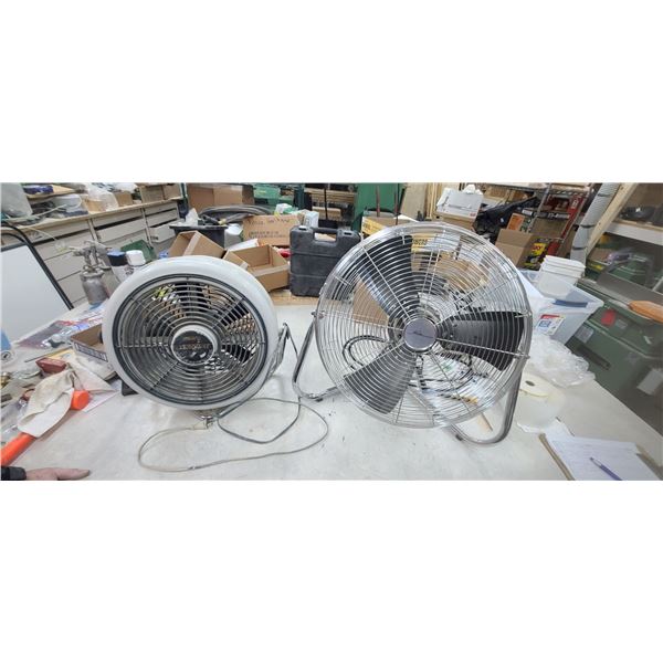 TWO FLOOR FANS ALOHA BREEZE HIGH VELOCITY FLOOR FAN MODEL 12001 VERY CLEAN AND OTHER