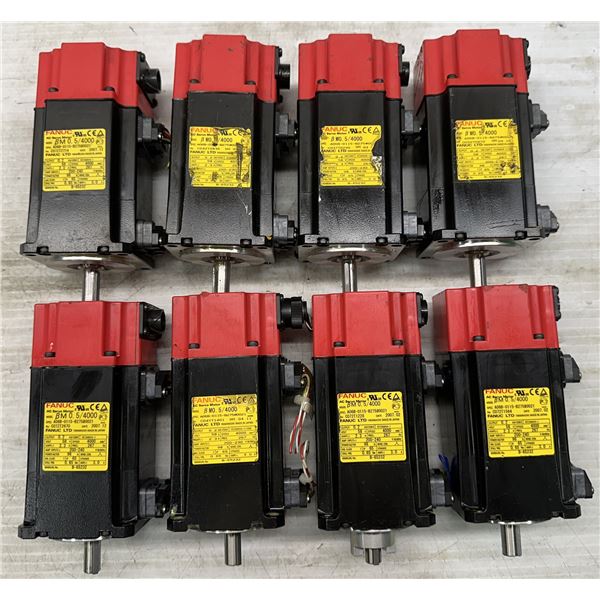 Lot of (8) Fanuc #A06B-0115-B275#0021 AC Servo Motor