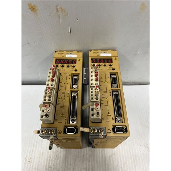 (2) Yaskawa #SGDH-02AE Ver. 0A214 ServoPacks