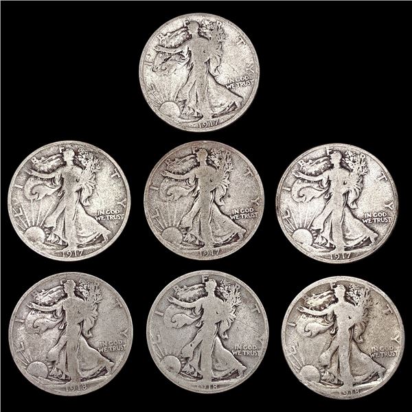 [7] 1917-1918 Walking Liberty Half Dollar HIGH GRADE