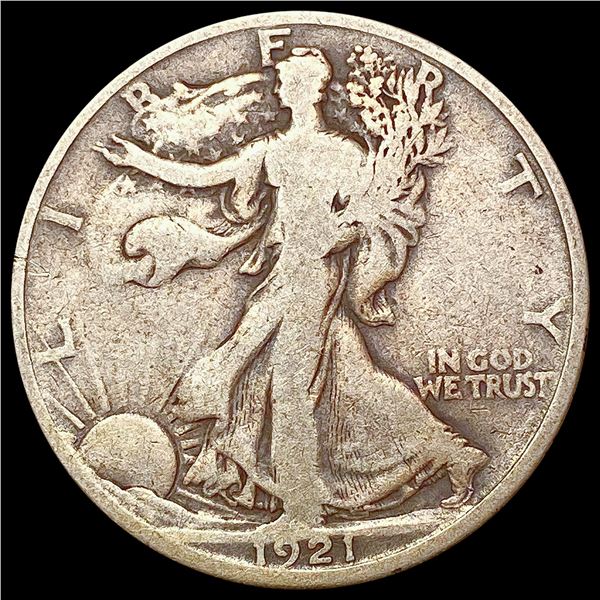 1921-D Walking Liberty Half Dollar LIGHTLY CIRCULATED