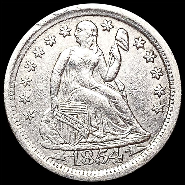 1854-O Seated Liberty Dime NEARLY UNCIRCULATED