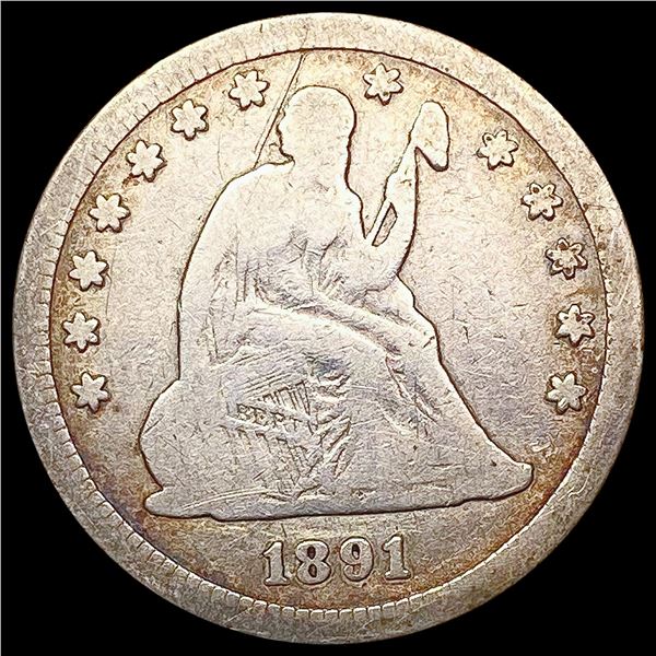 1891-S Seated Liberty Quarter NICELY CIRCULATED