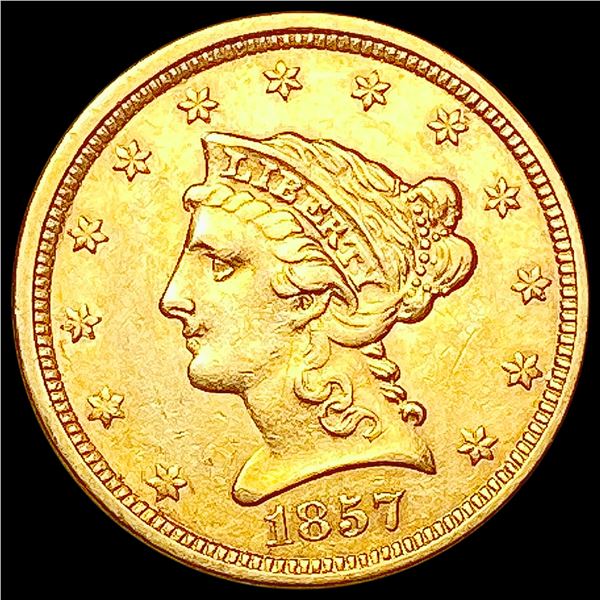 1857 $2.50 Gold Quarter Eagle UNCIRCULATED
