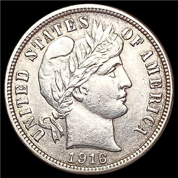1916 Barber Dime CHOICE AU