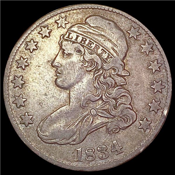 1834 Capped Bust Half Dollar NEARLY UNCIRCULATED
