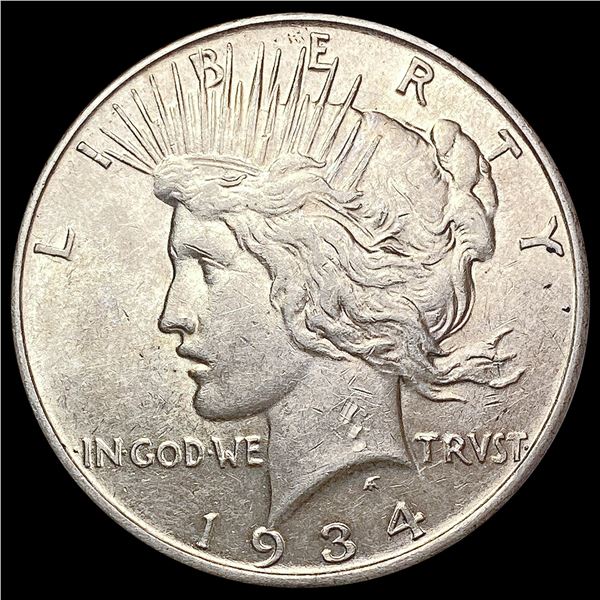 1934-D Silver Peace Dollar CHOICE AU