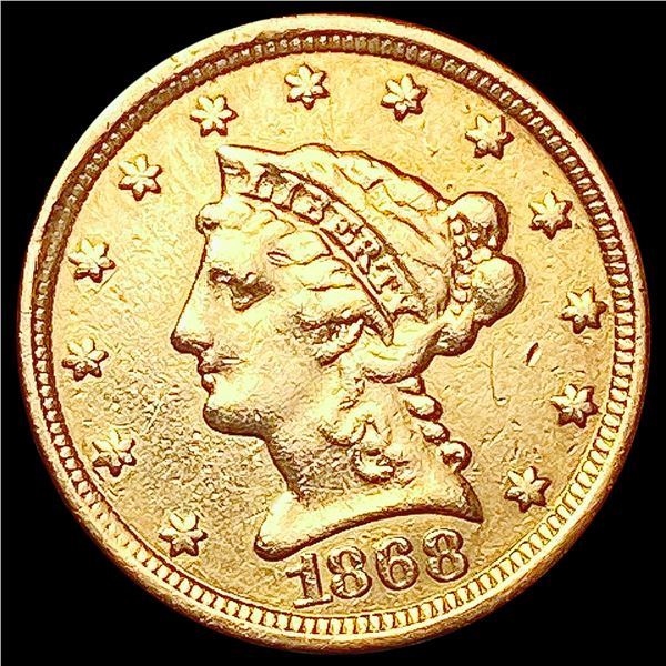 1868 $2.50 Gold Quarter Eagle LIGHTLY CIRCULATED