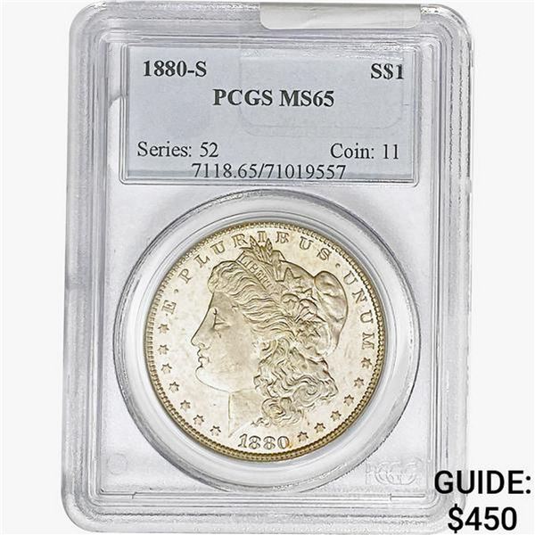 1880-S Morgan Silver Dollar PCGS MS65