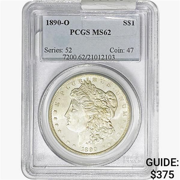 1890-O Morgan Silver Dollar PCGS MS62
