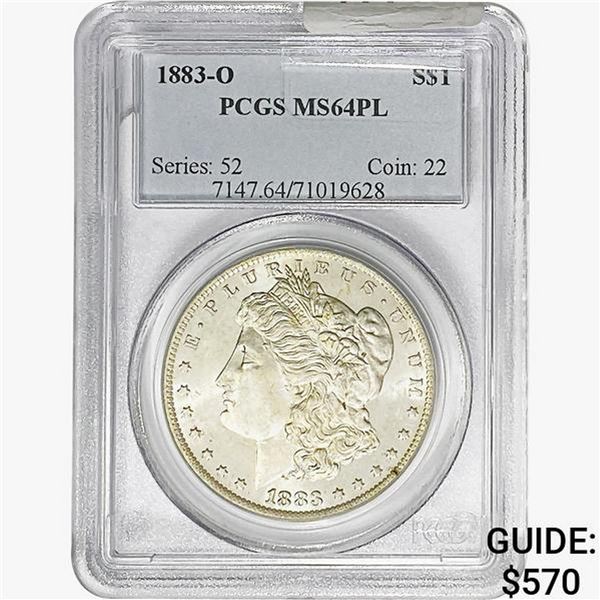 1883-O Morgan Silver Dollar PCGS MS64 PL