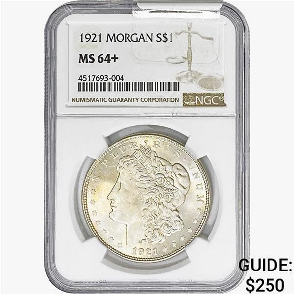 1921 Morgan Silver Dollar NGC MS64+