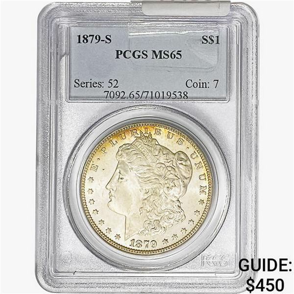 1879-S Morgan Silver Dollar PCGS MS65