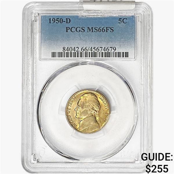 1950-D Jefferson Nickel PCGS MS66 FS