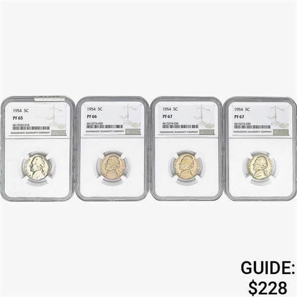 [4] 1954 Jefferson Nickel NGC PF65-67