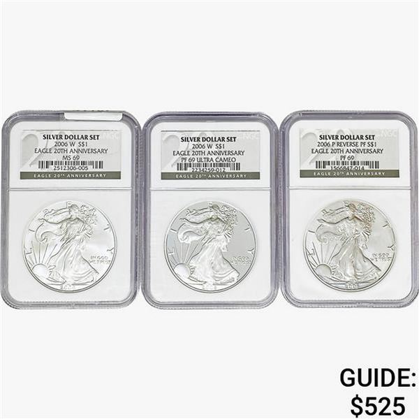 [3] 2006 Silver Eagle NGC MS/PF69
