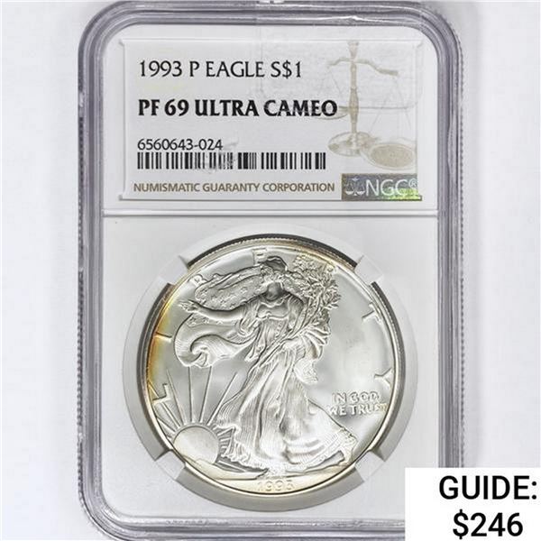 1993-P American Silver Eagle NGC PF69 UC