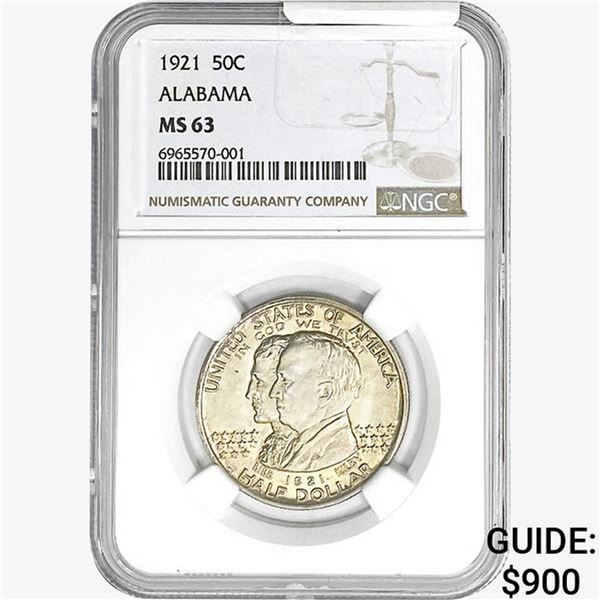 1921 Alabama Half Dollar NGC MS63