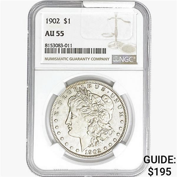 1902 Morgan Silver Dollar NGC AU55