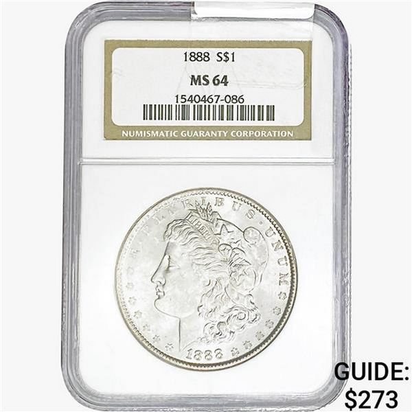 1888 Morgan Silver Dollar NGC MS64