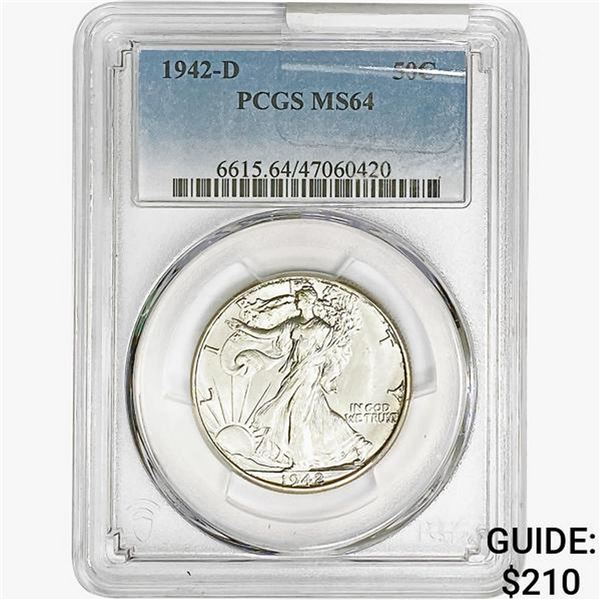 1942-D Walking Liberty Half Dollar PCGS MS64