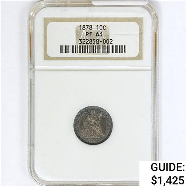 1878 Seated Liberty Dime NGC PF63