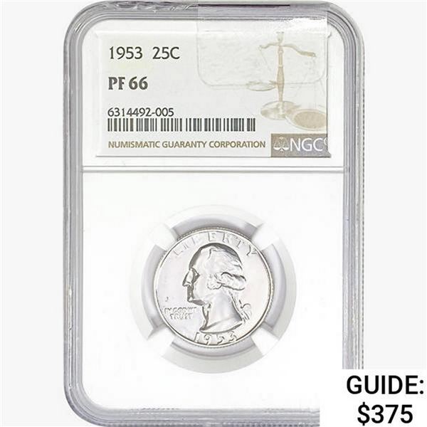 1953 Washington Silver Quarter NGC PF66