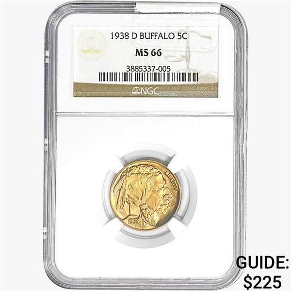 1938-D Buffalo Nickel NGC MS66
