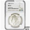 Image 1 : 1882-CC Morgan Silver Dollar NGC MS61