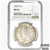 Image 1 : 1923-D Silver Peace Dollar NGC MS63