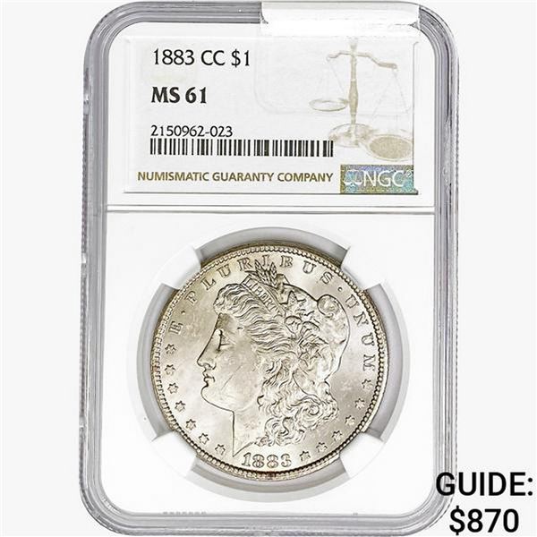 1883-CC Morgan Silver Dollar NGC MS61